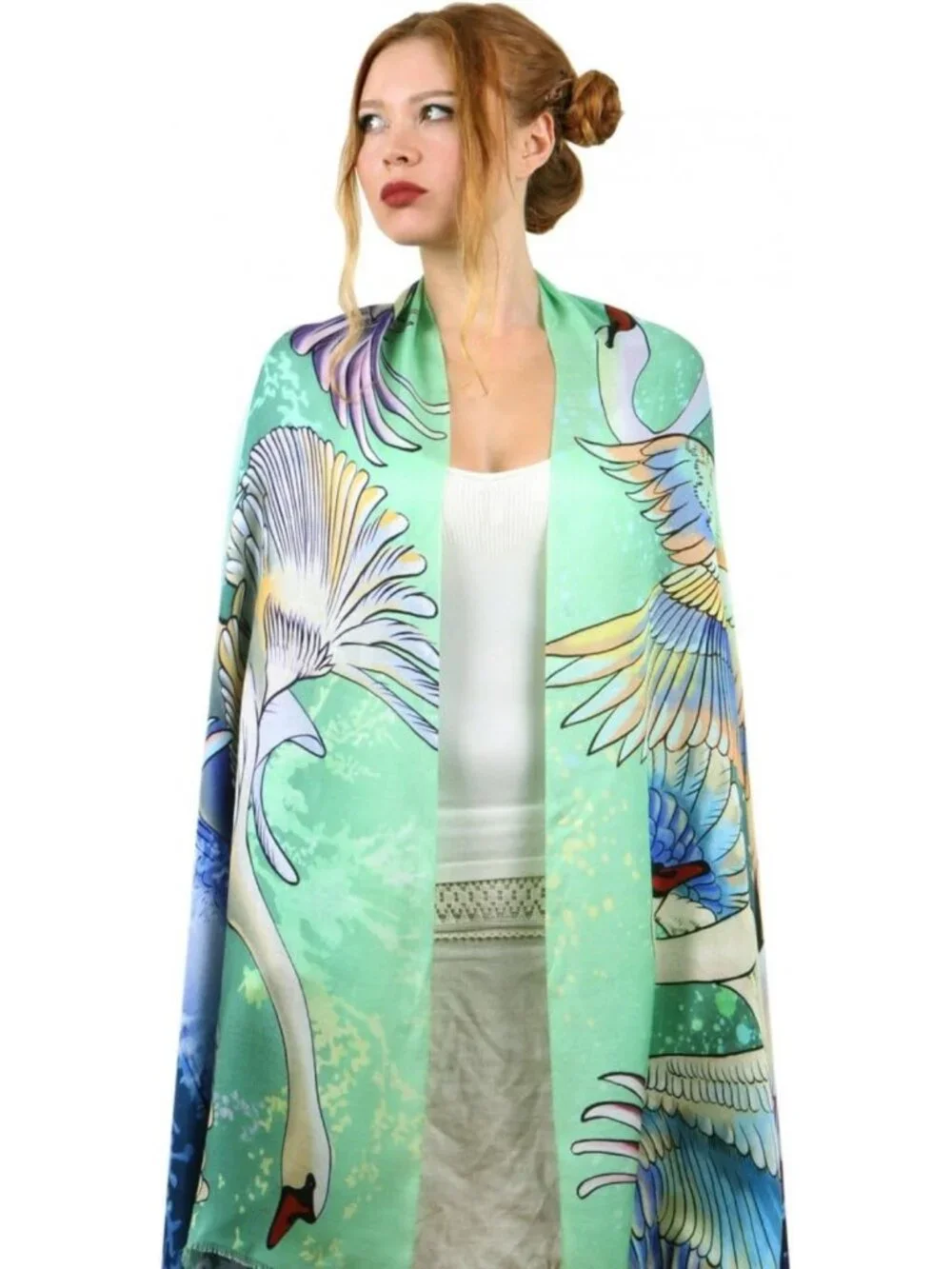 Hand-Painted Pure Cotton Scarves | Unique Digital Print Fashion Accessories